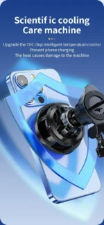 Ice Cooling Magnetic Wireless Car Charger Fast Charging Station for MagSafe iPhone 16 15 14 13 12 Pro Max Car Phone Holder Stand - Image 16