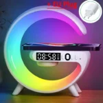 Wireless Charger Stand Pad RGB G Light Alarm Clock Speaker For iPhone 16 15 14 13 Samsung Xiaomi Mini Fast Charging Dock Station - Image 9