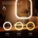 Niche Modern Desktop Vanity Mirror 3 Color Light LED Makeup Mirror Touching Mirror Women Bedroom Dressing Mirror - Image 6