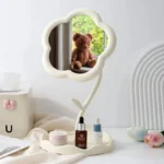 Cute Flower Design Desktop Mirror Creative Bedroom Home Decor Gift High Aesthetic Value Gao Yan Style Vanity Decorative Mirror - Image 6