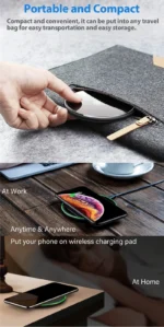 Wireless Charger Mobile Phone Chargers Pad Stand For iPhone 16 15 14 13 12 11 Pro Max Samsung Xiaomi Fast Charging Dock Station - Image 19