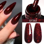 MEET ACROSS 7ml Wine Red Gel Nail Polish Long-Lasting French Style Gel Nail Supplies For Manicure DIY Design Nail Art Varnish - Image 2