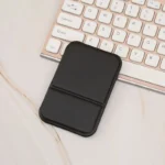 Desktop Makeup Mirror Solid Color PU Leather Simple Portable Handheld Makeup Mirror Foldable Student Compact Cute Pocket Mirror - Image 9