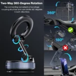 Magnetic Suction Cup Phone Mount for Magsafe 360° Adjustable Magnetic Car Phone Holder Pocket Size Foldable Car Mount - Image 5