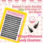 192 Rows Cluster Lashes Faux Mink Eyelashes Cluster Natural Eyelash Extension 3D Russia Strip Individual Eyelashes Cluster - Image 3