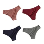 4PCS/Set Seamless Brazilian Panties Women's Sexy Lingerie Cool Ice Silk Low Waist Briefs Soft Solid Ultra-thin Bikini Underwear - Image 19