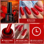 MEET ACROSS 7ml Wine Red Gel Nail Polish Long-Lasting French Style Gel Nail Supplies For Manicure DIY Design Nail Art Varnish - Image 17