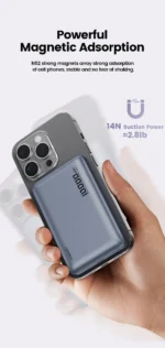 Toocki Magenetic PowerBank 10000mAh 15W Wireless Charging for Magsafe PD 20W Extenal Battery for iPhone 17 16 15 14 13 Pro Max - Image 13