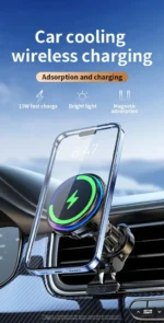 Ice Cooling Magnetic Wireless Car Charger Fast Charging Station for MagSafe iPhone 16 15 14 13 12 Pro Max Car Phone Holder Stand - Image 10