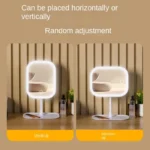 Niche Modern Desktop Vanity Mirror 3 Color Light LED Makeup Mirror Touching Mirror Women Bedroom Dressing Mirror - Image 12