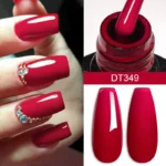 MEET ACROSS 7ml Wine Red Gel Nail Polish Long-Lasting French Style Gel Nail Supplies For Manicure DIY Design Nail Art Varnish - Image 9