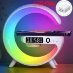 Wireless Charger Stand Pad RGB G Light Alarm Clock Speaker For iPhone 16 15 14 13 Samsung Xiaomi Mini Fast Charging Dock Station - Image 7