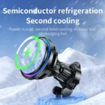 Ice Cooling Magnetic Wireless Car Charger Fast Charging Station for MagSafe iPhone 16 15 14 13 12 Pro Max Car Phone Holder Stand - Image 2