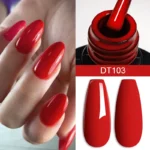 MEET ACROSS 7ml Wine Red Gel Nail Polish Long-Lasting French Style Gel Nail Supplies For Manicure DIY Design Nail Art Varnish - Image 4