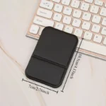 Desktop Makeup Mirror Solid Color PU Leather Simple Portable Handheld Makeup Mirror Foldable Student Compact Cute Pocket Mirror - Image 5
