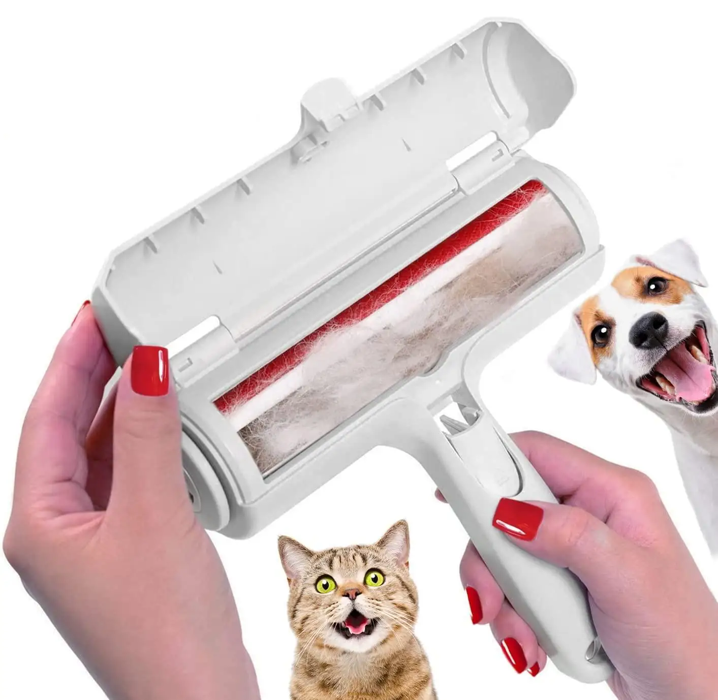 Sfca2aa4a72b44013ba4723fcc44e16fai.webp Pet Hair Remover Roller - Dog & Cat Fur Remover with Self-Cleaning Base - Efficient Animal Hair Removal Tool - Perfect for Furni - Image 1