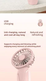Portable Handheld Small Fan ABS Lightweight Cute Appearance USB Rechargeable Mini Fan for On Go Cooling Portable Mini Pocket Fan - Image 17