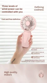 Portable Handheld Small Fan ABS Lightweight Cute Appearance USB Rechargeable Mini Fan for On Go Cooling Portable Mini Pocket Fan - Image 12