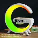 Universally Multi Functional Wireless Speaker with RGB Night Light Alarm Clock For iPhone  Samsung Xiaomi Charging Station - Image 16