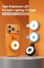 Portable Magnetic Phone Video Light 3 Color Temperature LED Fill Light with Clip for Vlog Live Stream Photography - Image 10