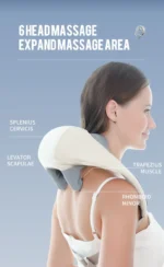 Foreverlily 26W Neck And Shoulder Massager Wireless Shoulder And Back Kneading Massage Shawl Trapezius Neck Cervical masajeador - Image 20