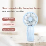 Portable Handheld Small Fan ABS Lightweight Cute Appearance USB Rechargeable Mini Fan for On Go Cooling Portable Mini Pocket Fan - Image 2